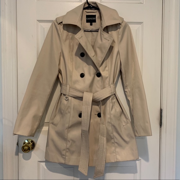 express double breasted trench coat